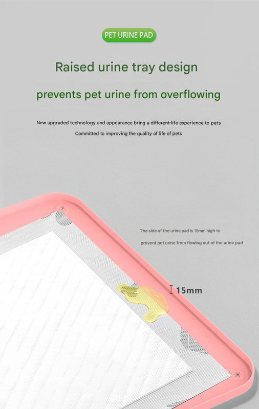 Grey Reusable Silicone Pet Pee Pad Holder - Non-Slip Training Tray with Spill-Proof Edges for Dogs & Puppies(81cm x 54cm)
