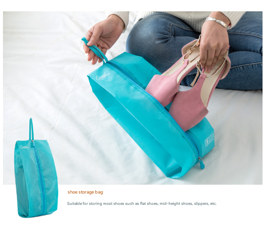 Grey 7-Piece Travel Packing Cubes & Organizer Set - Lightweight Luggage Storage Bags for Clothes, Shoes & Toiletries