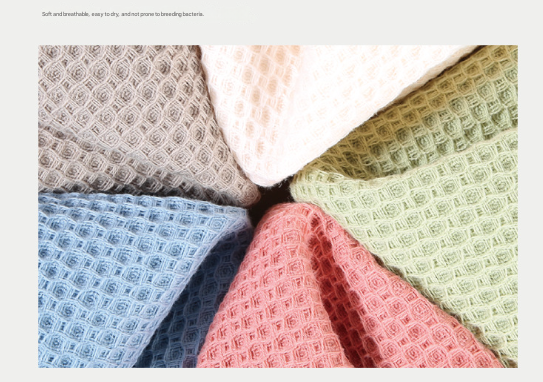 Green Premium 3-Piece Waffle Weave Cotton Towel Set - Lightweight, Quick-Dry & Absorbent - Bath, Hand, Face Cloth