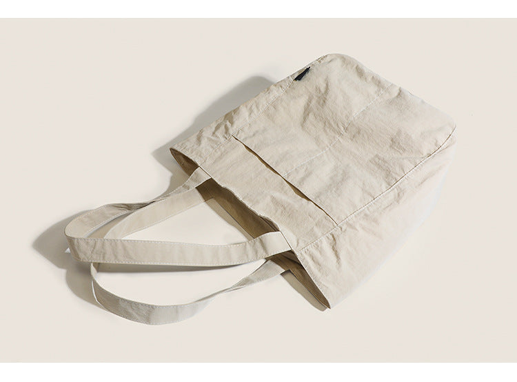 Black Chic Lightweight Canvas Blend Tote Bag - Stylish Large Capacity Shoulder Bag for Women, Perfect for Commute & Daily Use