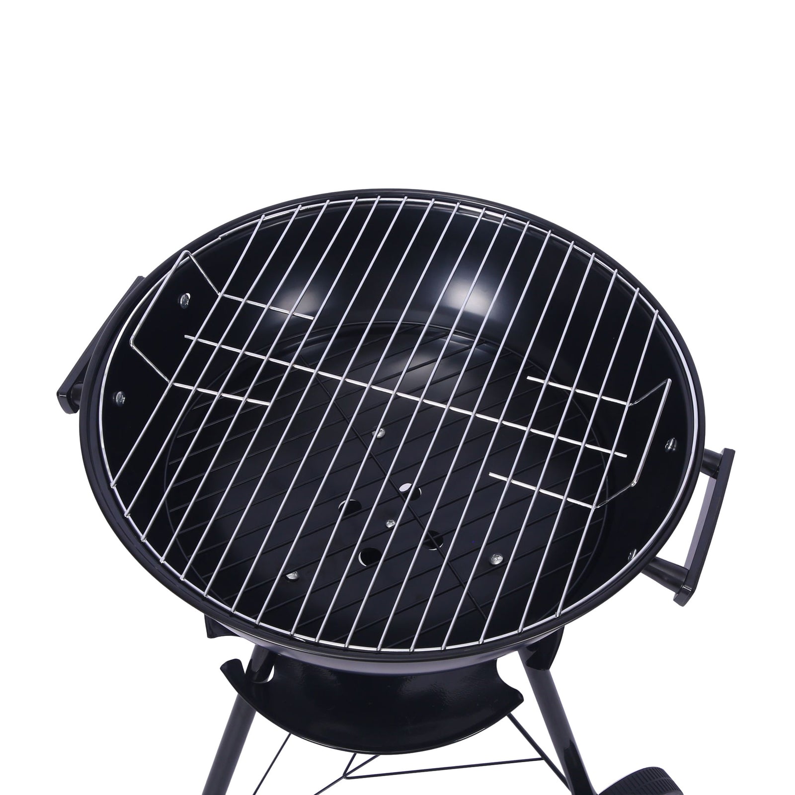 Outdoor Folding Apple-Shaped Stainless Steel Charcoal Barbecue Grill - 41cm Grill Net