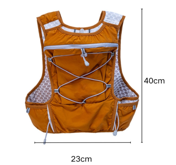 Grey Hydration Backpack for Trail Running, Marathon, and Cycling