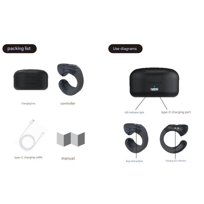 Fingertip Remote Control Ring for TikTok, Kindle & Short Video Apps - Page Turner(Pink)