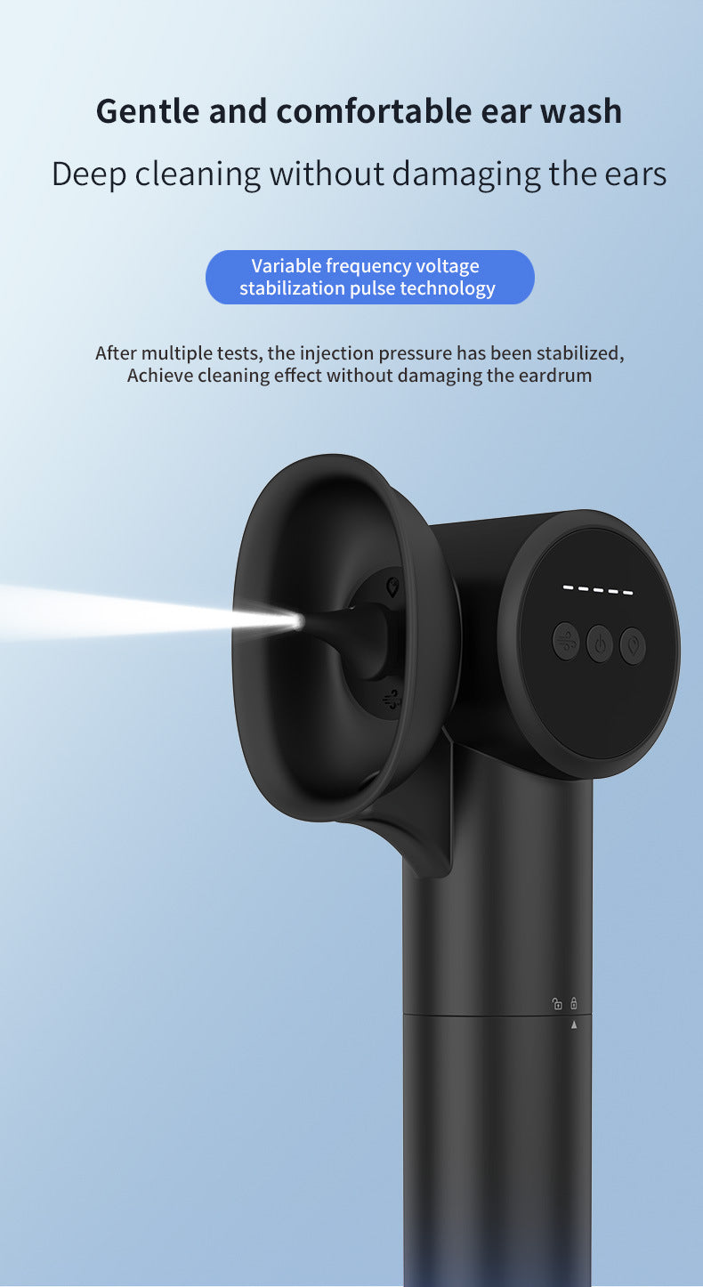 Automatic Electric Ear Wax Removal & Irrigation System - 5 Modes, USB-C, Hot Air Drying(white)