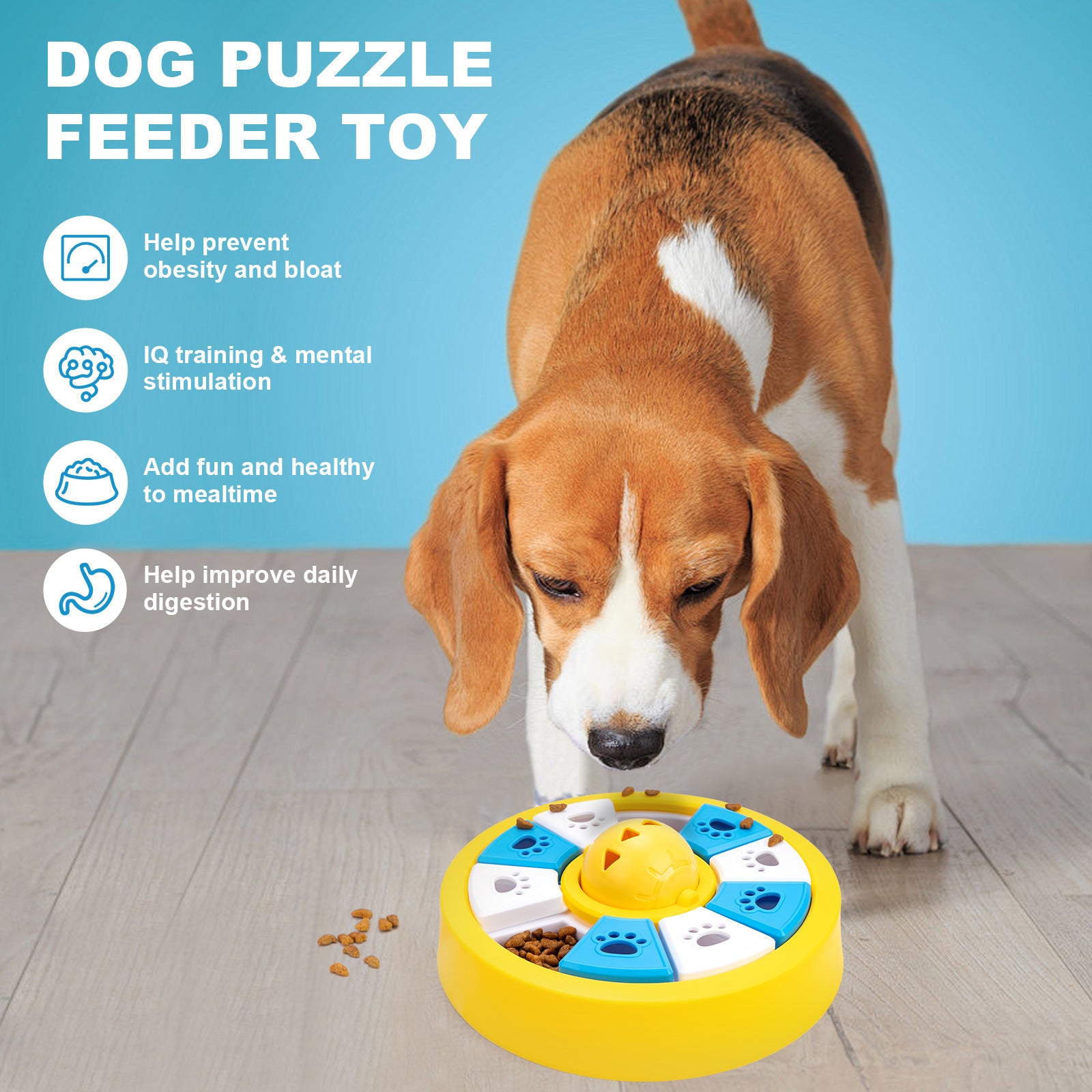 Interactive Dog Puzzle Feeder Toy - Slow Feeder for IQ Training & Mental Stimulation(green)