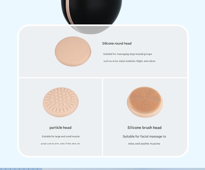 Mini Facial & Head Massager with Heat Therapy - USB-C Rechargeable, 3 Modes(Pink)