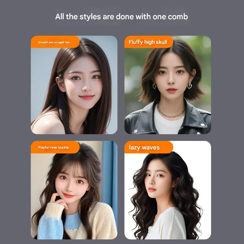 Cordless Hair Straightener Comb - 4 Temperature Settings, USB-C, PTC Heating(pink)