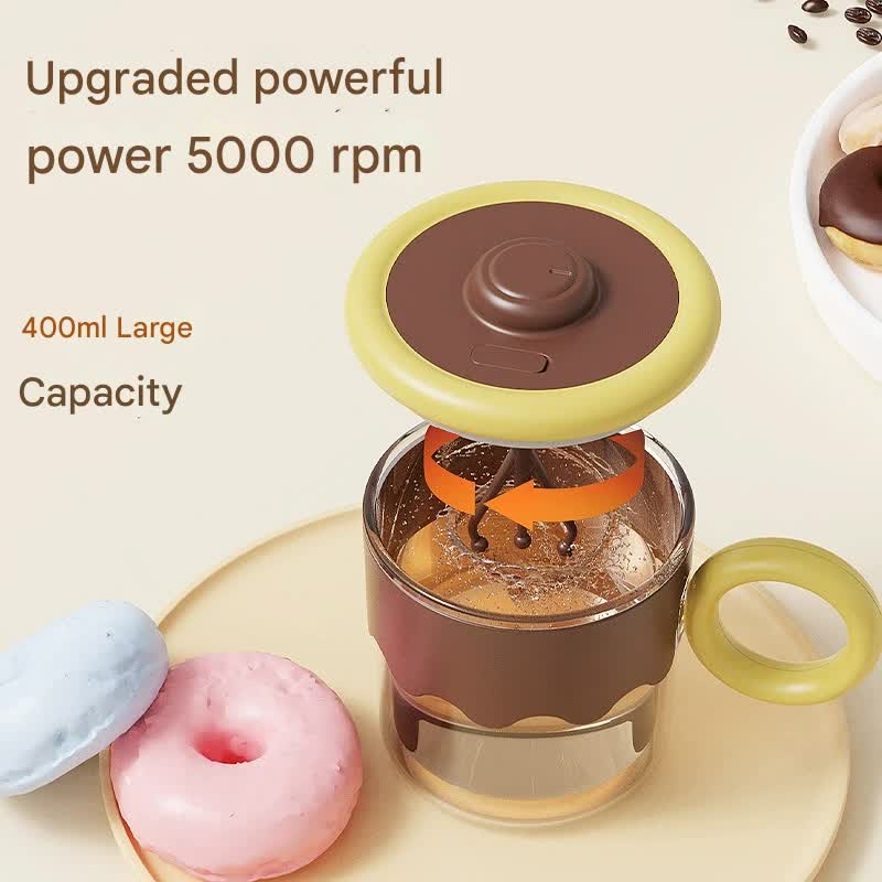 Automatic Self-Stirring Coffee Mug - 400ml, 5000RPM, USB-C Rechargeable with Trident Stirring Rod(green)