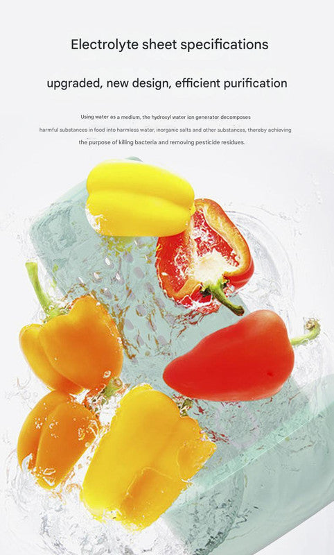 Wireless Fruit & Vegetable Purifier - Electrolytic Cleaning, Removes Residue, IPX7 Waterproof(green)