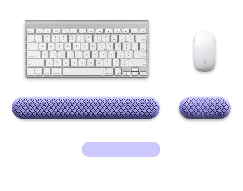 Ergonomic Keyboard & Mouse Wrist Rest Set - Soft Silicone, Non-Slip Base, Comfortable Support(purple)