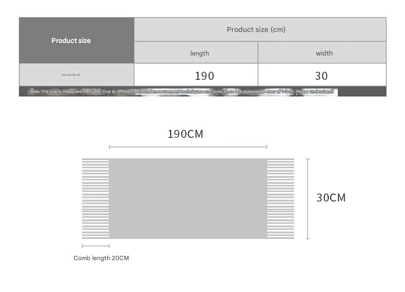 Dark brown Contrast Edge & Tassel Scarf - Chic Autumn/Winter Neckwear (190x30cm)