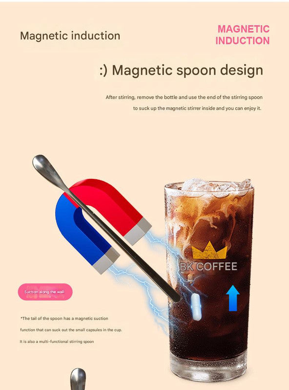 Blue Cute Paw Print Self-Stirring Coaster - Electric Coffee & Milk Mixer