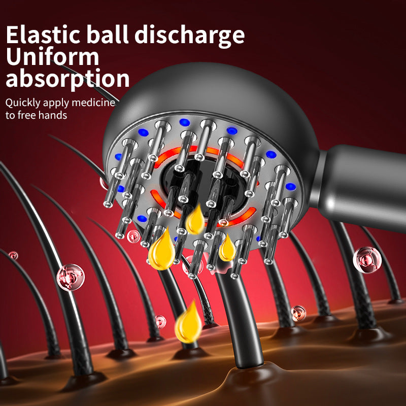 White Advanced Scalp Therapy Comb: Red/Blue Light, EMS & Serum Applicator