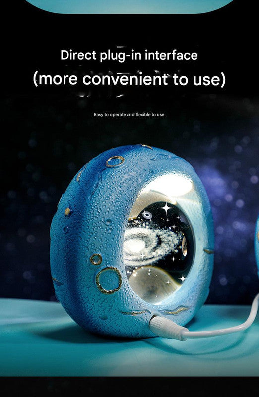 Celestial Ring LED Crystal Ball Lamp - 3D Engraving, Unique Gift (Tulip)