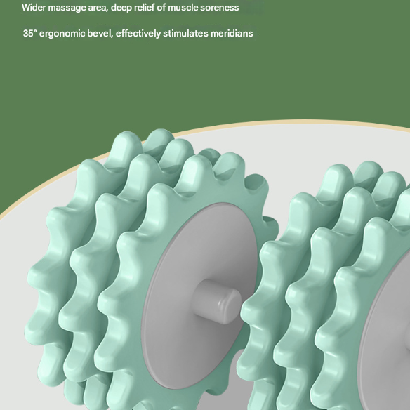 Grey and White Adjustable 3D Leg & Body Roller Massager - Deep Tissue Muscle Relief for Thighs, Calves, Arms - Fascia & Cellulite Tool with Detachable Handles