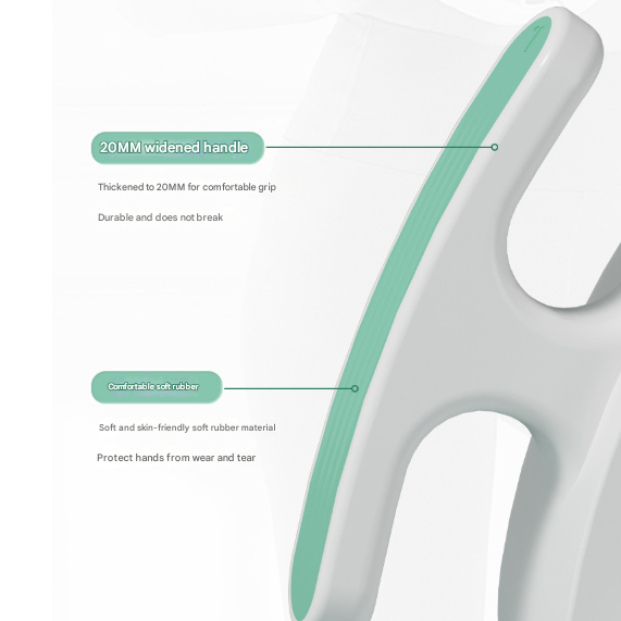 Orange and White Adjustable 3D Leg & Body Roller Massager - Deep Tissue Muscle Relief for Thighs, Calves, Arms - Fascia & Cellulite Tool with Detachable Handles