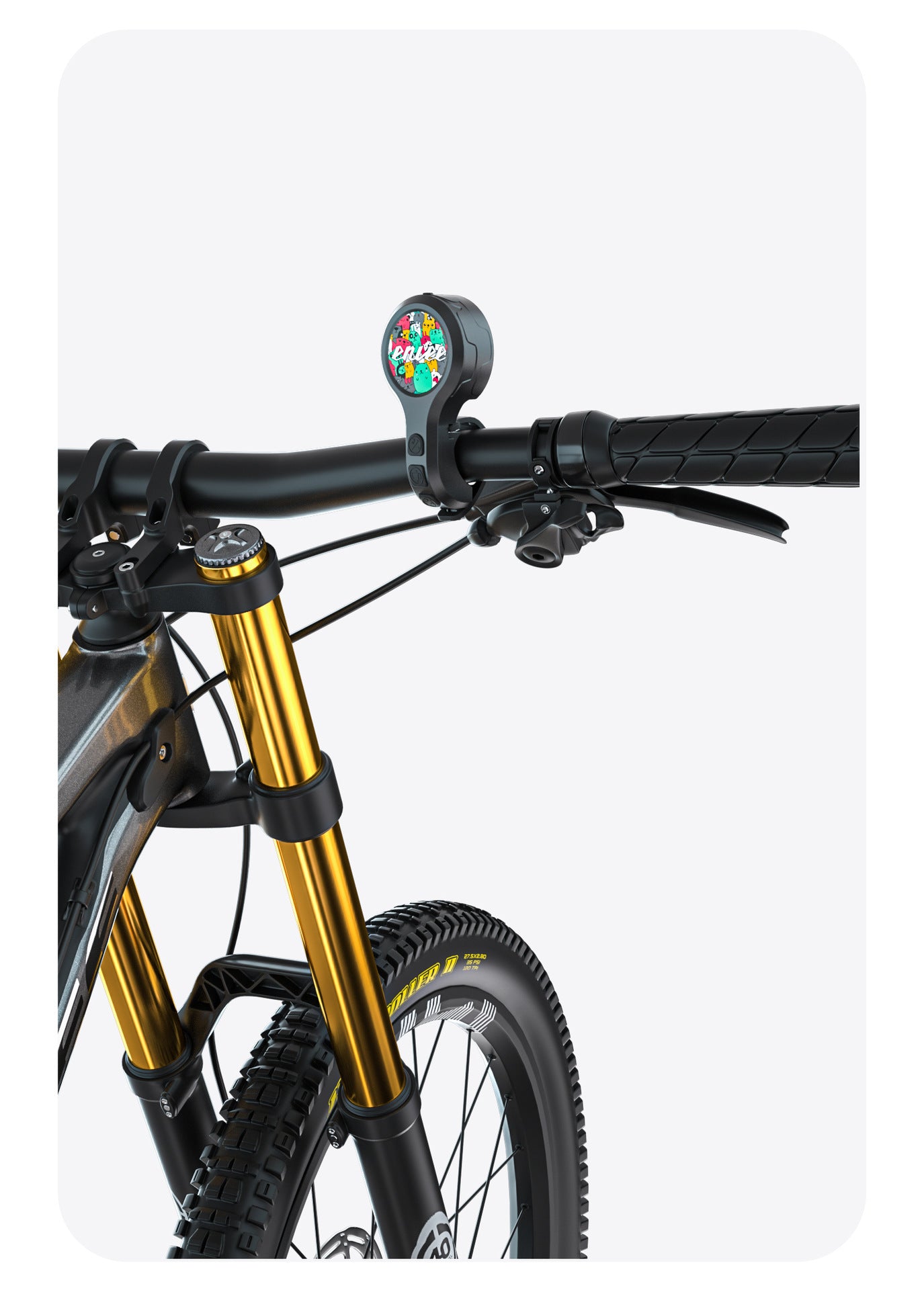 Black Style C Ultra-Loud Electric Bike Horn - 130dB USB Rechargeable, IPX6 Waterproof, Easy Mount Bicycle Safety Bell