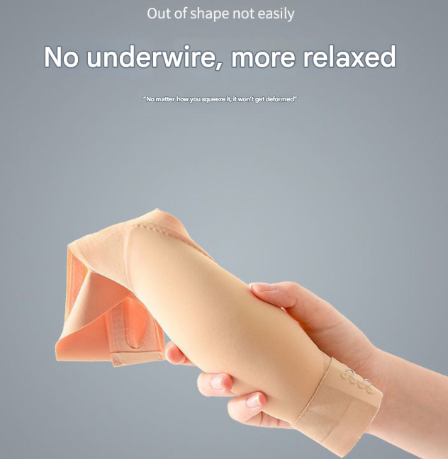 Size L Blue Wireless Electric Breast Massager Bra - 5 Modes Vibration & 3 Heat Levels for Lifting Comfort & Wellness