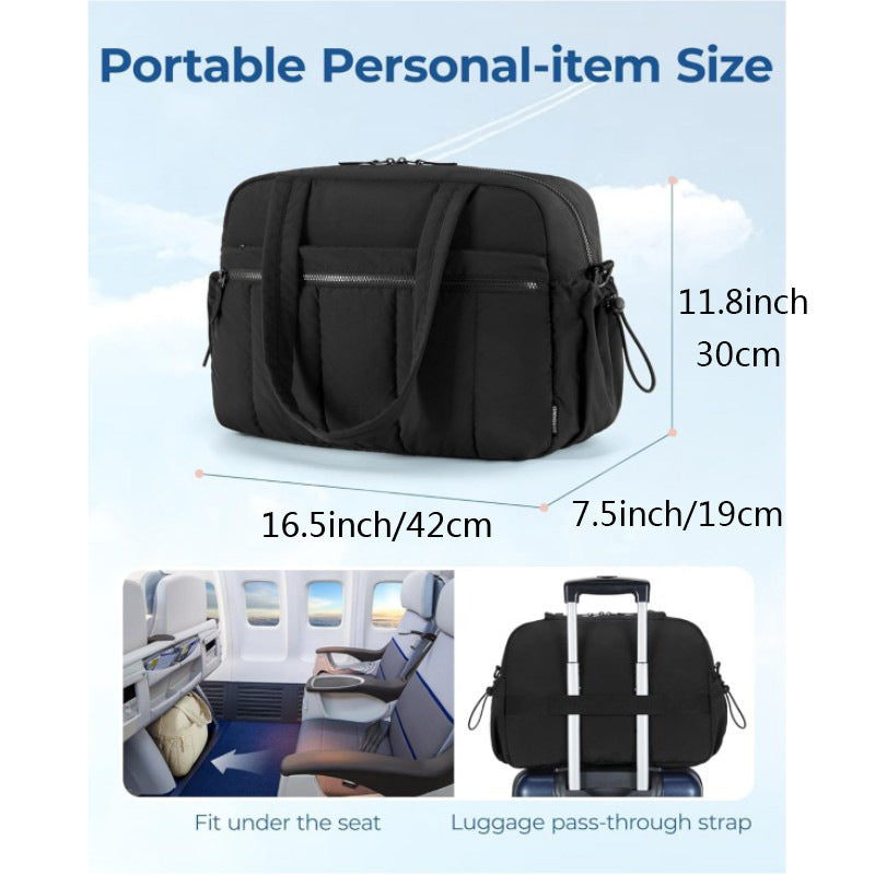 Light Green Versatile Carry-On Travel Duffel Bag - Airline Personal Item Size with Waterproof Wet Pocket & Trolley Sleeve
