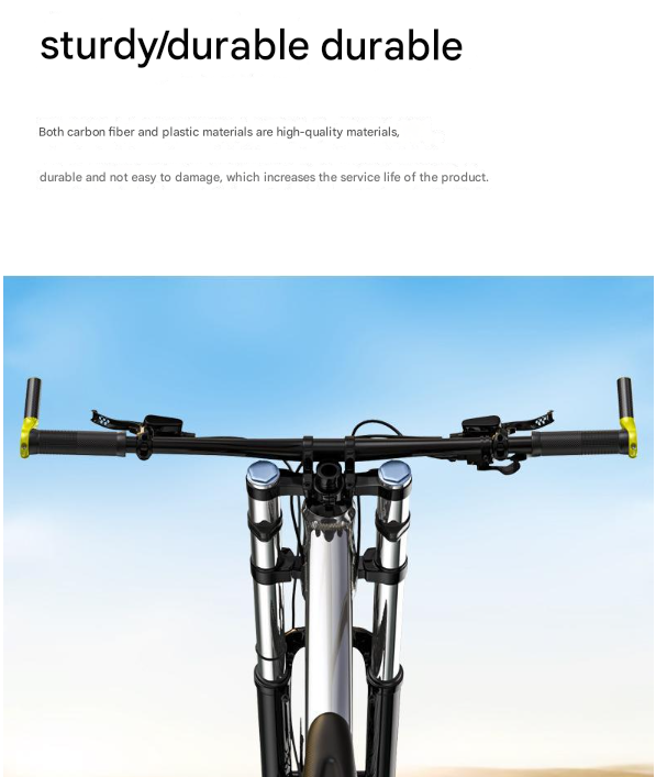 Black and Red Ultralight Carbon Fiber Bicycle Bar Ends - Ergonomic Anti-Slip Grips for MTB & Hybrid Bikes (22.2mm)