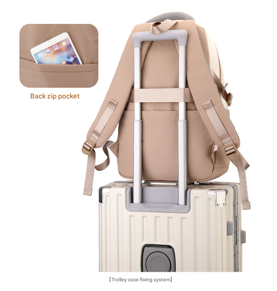 Black Large Capacity Student Backpack - Durable Oxford Cloth School Bag with Laptop Compartment & Multiple Pockets