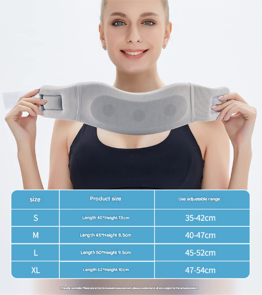 Size M Orange Ergonomic Neck Support Brace - Soft Cervical Collar for Posture Correction and Pain Relief