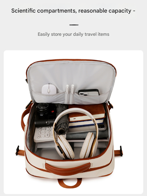 Black Expandable Laptop Backpack with USB Port - Stylish Travel & Business Daypack