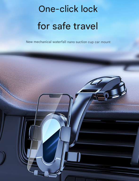 Red and Black Universal Car Phone Mount Holder - 360° Rotation with Upgraded Suction Cup for Dashboard & Windscreen