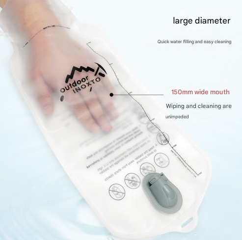 1.5L White Hydration Bladder - Foldable Water Bag for Cycling, Running, Hiking, and Outdoor Sports