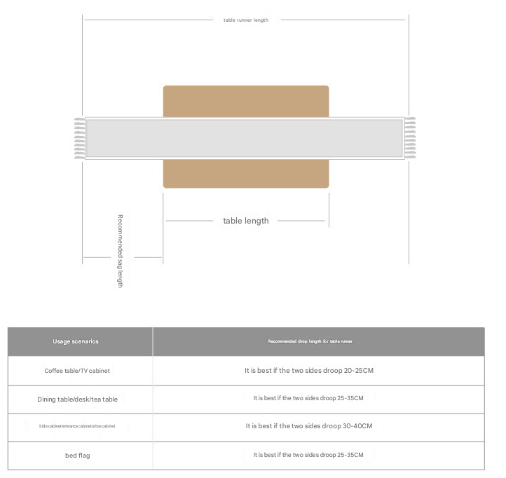 Retro American Retro Jacquard Embroidered Table Runner - Light Luxury Table Mat 30cm x 180cm with Tassels