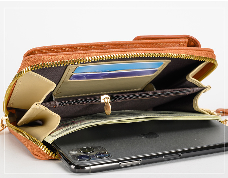 Pink Women's Crossbody Phone Bag Wallet Small PU Leather Shoulder Purse