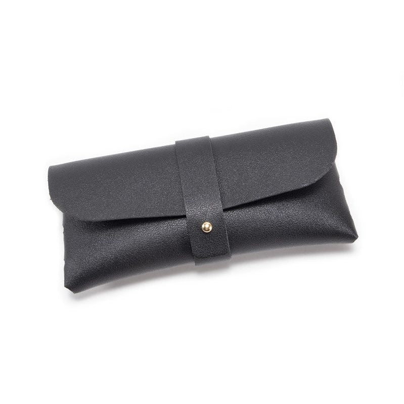 Red Chic & Sleek PU Leather Soft Eyeglass Case - Protective Pouch for Sunglasses & Reading Glasses