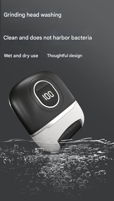 Black Smart Digital Electric Foot File - Automatic Dead Skin Remover