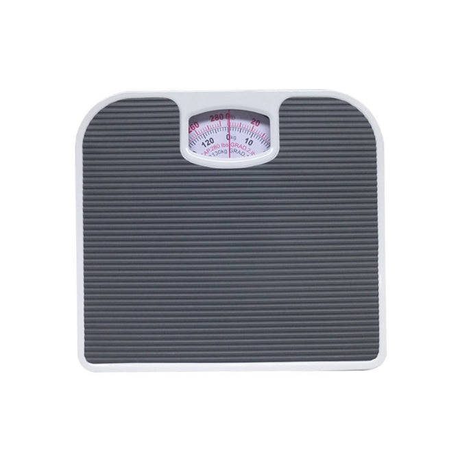 Dark Gray Classic Mechanical Bathroom Scale - Battery-Free Analog Body Weight Scale with Non-Slip Platform