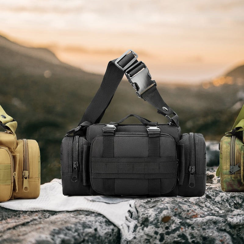 Military green Tactical Outdoor Waist Bag - Durable Multi-functional Crossbody Shoulder Pack for Men & Women