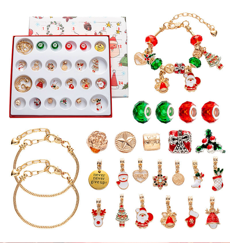 44-Piece Assorted Christmas Baubles Set with Elegant Designs in Wooden Gift Box - 3-6cm Decorative Ornaments for Tree, Home & Holiday Display(RC469-2)
