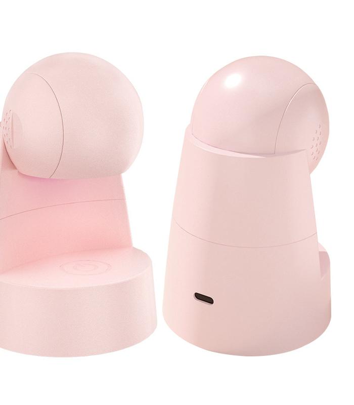 Two Mini Portable UV/LED Nail Lamp - Fast Curing, Adjustable Angle, 60s Timer, USB Rechargeable(pink)