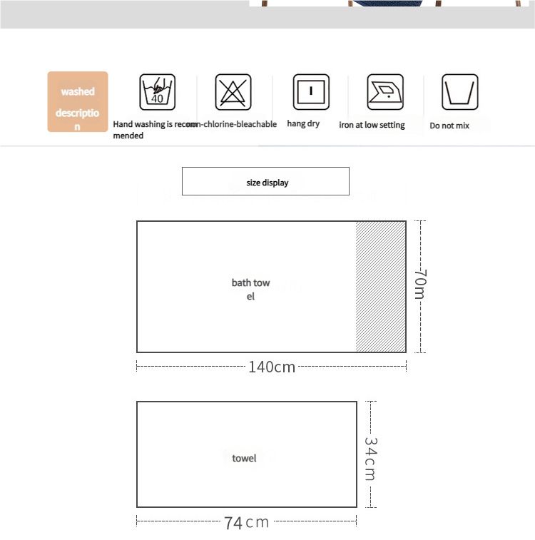 Premium Long-Staple Cotton Towel Set - 2 Hand Towels & 1 Bath Towel Gift Bundle(blue)