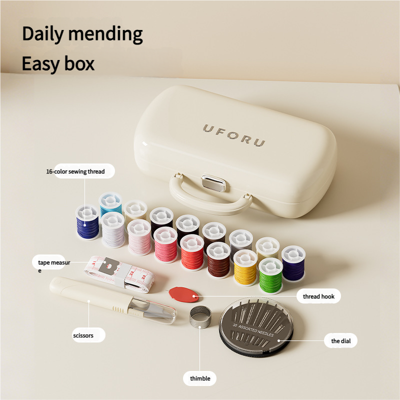 Complete Sewing Kit - Portable with Organized Compartments(green)