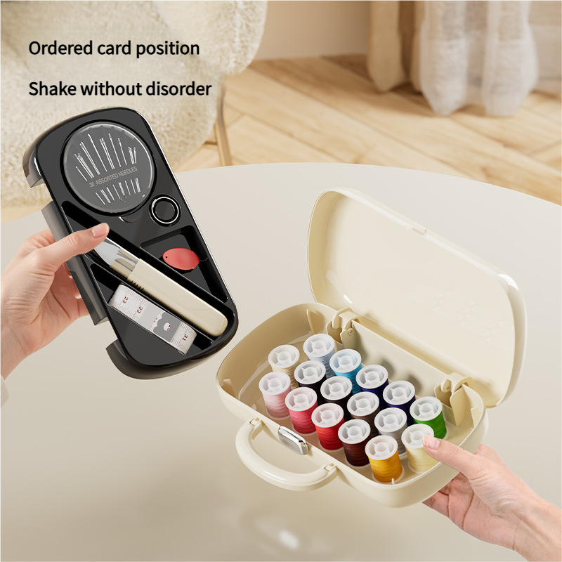 Complete Sewing Kit - Portable with Organized Compartments(green)