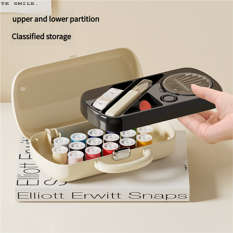 Complete Sewing Kit - Portable with Organized Compartments(red)
