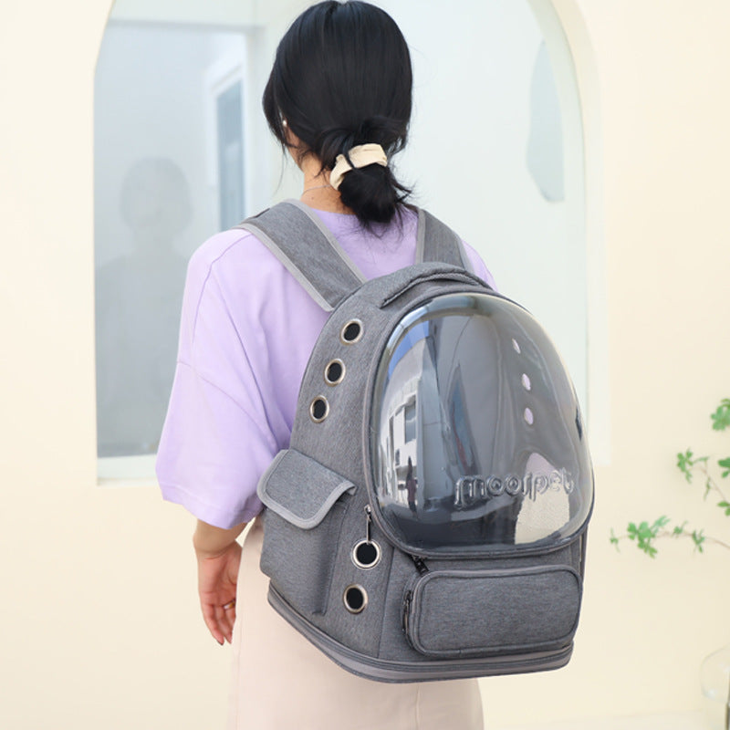 Spacious Pet Carrier with Ventilation System & Water-Resistant Design(blue)