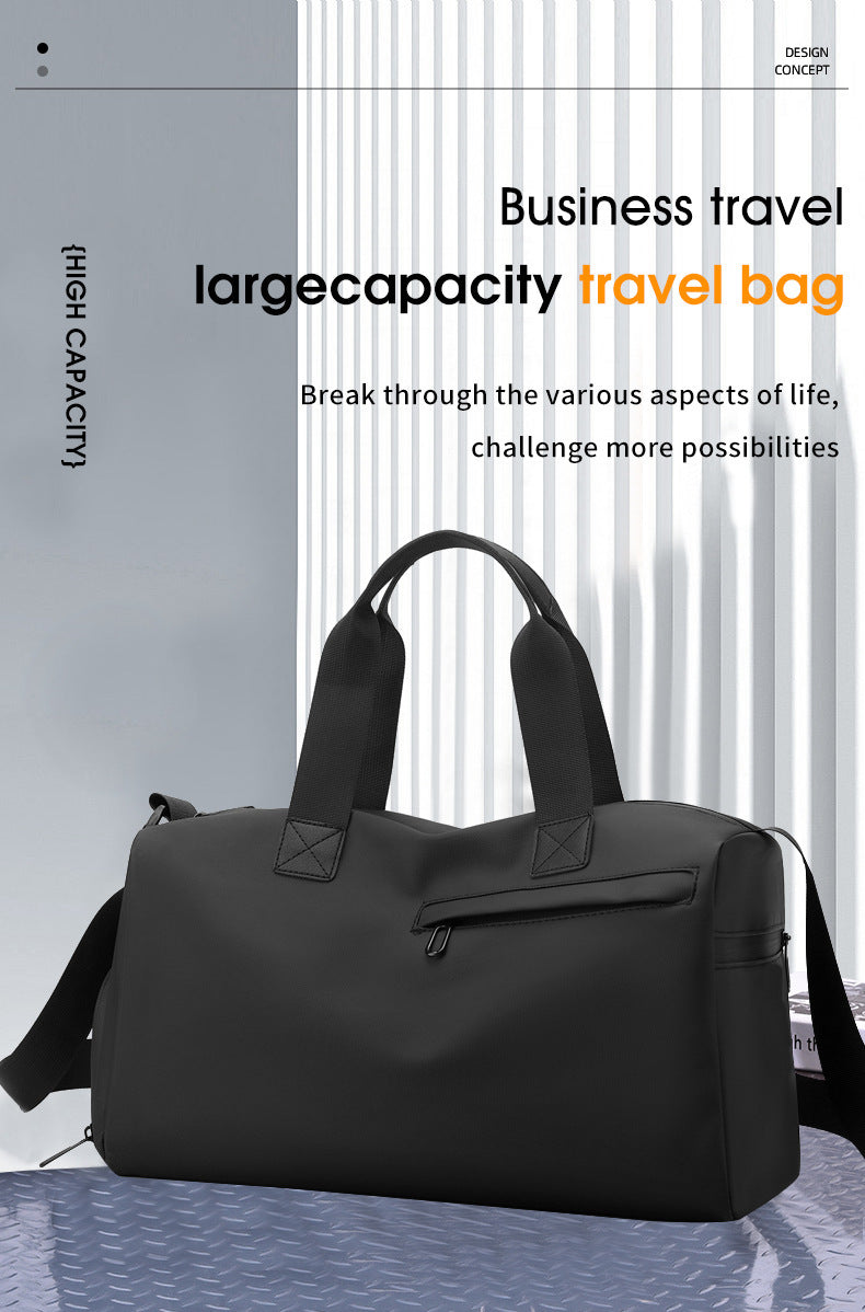 Large Capacity Travel Duffel Bag with Shoe Compartment & Wet Pocket - Multi-Purpose Gym & Weekend Bag(Grey)