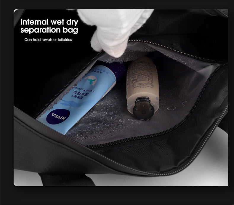 Large Capacity Travel Duffel Bag with Shoe Compartment & Wet Pocket - Multi-Purpose Gym & Weekend Bag(Pink)