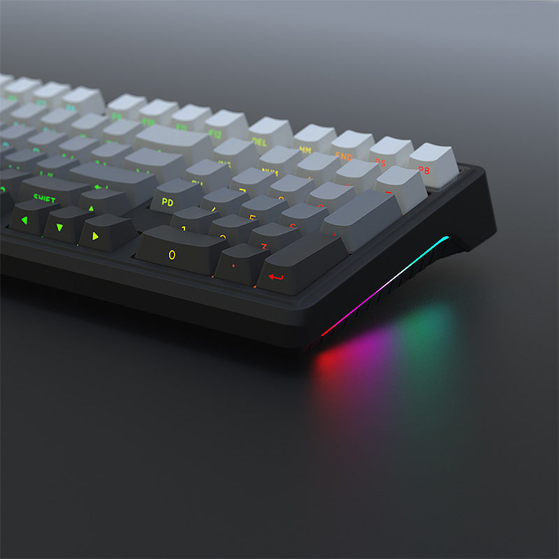 Tri-Mode RGB Mechanical Gaming Keyboard - 102-Key, Hot-Swappable, 4000mAh Battery, 5-Layer Sound Dampening(Midnight on black)