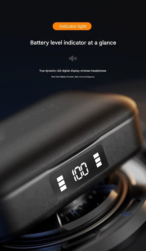 TWS Wireless Earbuds with Wireless Charging Case - Bluetooth 5.3, HiFi Audio, LED Display & Smart Touch Control(pink)