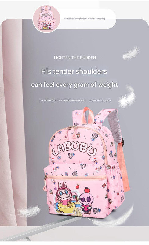 Kids Cartoon Character 3-Piece Backpack Set - Lightweight School Bag with Lunch Bag & Pencil Case(Light blue)