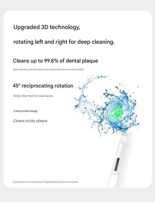 Rotating Electric Toothbrush with 3D Cleaning Action - 3 Modes, IPX7 Waterproof, with Travel Case & 6 Brush Heads(pink)