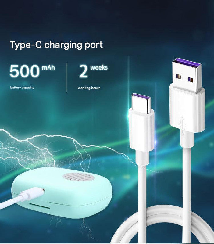 Portable UVC Toothbrush Sterilizer Case with Drying Fan - USB-C Rechargeable, 5-Minute Fast Disinfection(pink)