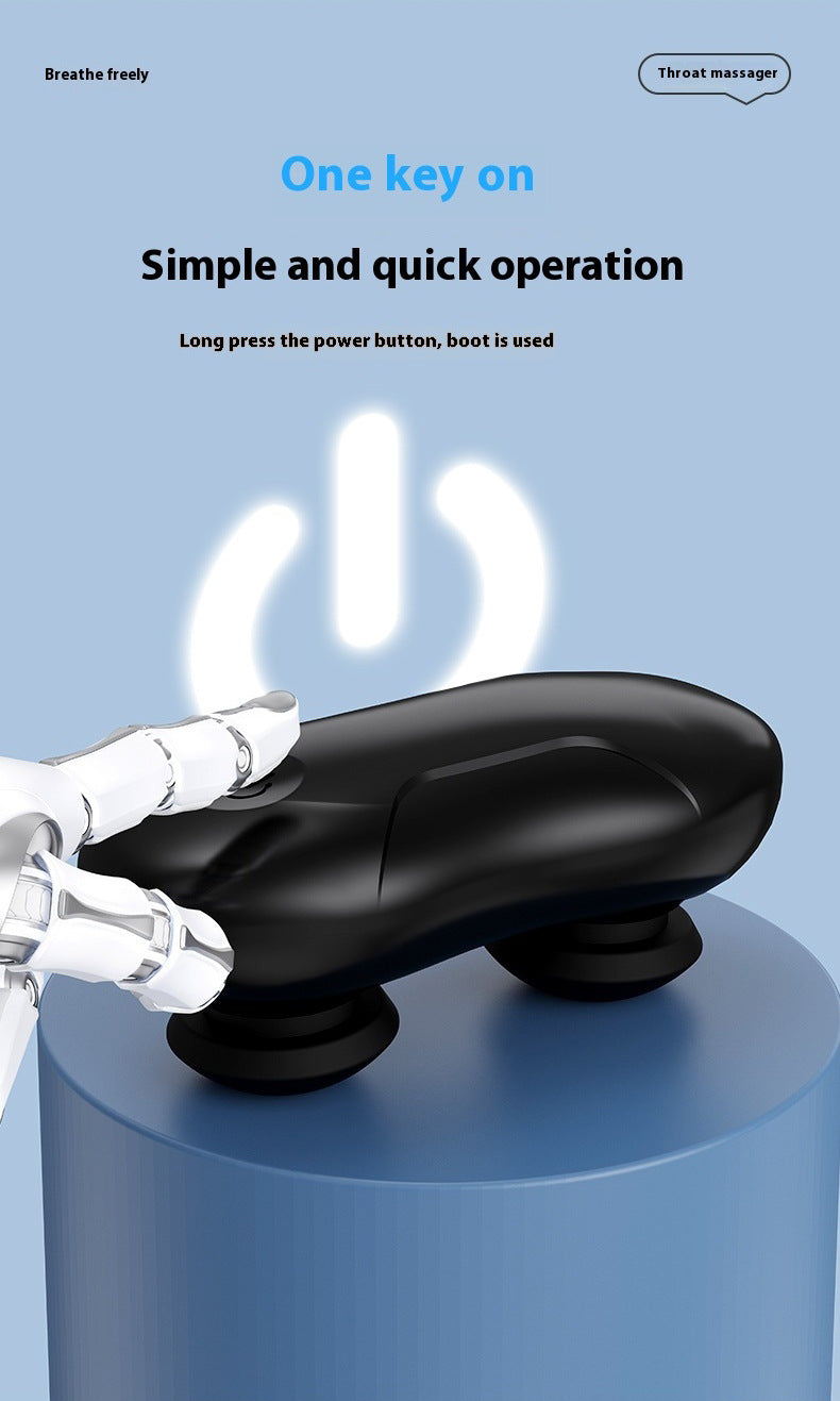 Smart Anti-Snoring Throat Massager - AI-Powered Vibration Sleep Aid, USB-C Rechargeable & Portable(black)